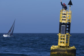 Les Figaros Beneteau lors de la 3eme etape de la Solitaire du Figaro - Eric Bompard cachemire entre La Cornouaille et Torbay (Angleterre) - Concarneau le 15/06/2015